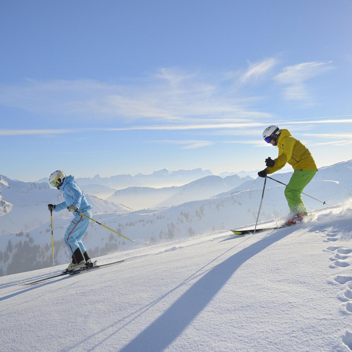 Skifahren im Skigebiet Damüls Mellau